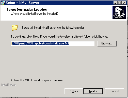 hMail 서버 설치